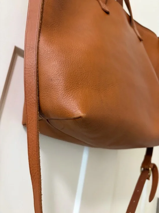 Madewell, The Transport Satchel, English Saddle, Tan Brown, Crossbody Bag - Picture 9 of 16